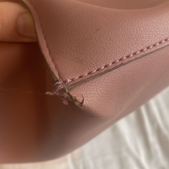 CoLab Large dusty pink vegan leather tote‎ bag / shoulder bag - Picture 15 of 15